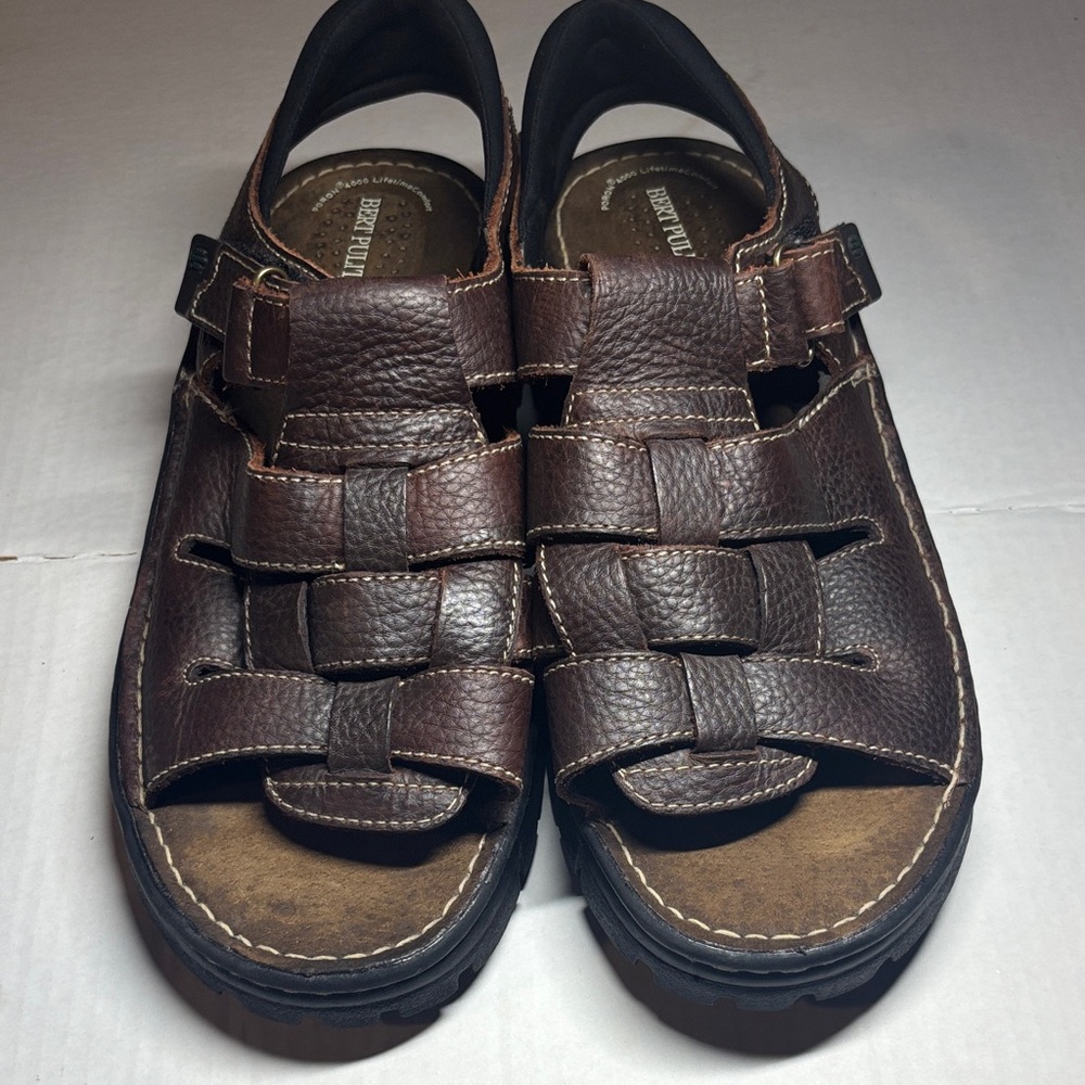 Men's Bert Pulitzer size 13 Brown Leather Sandals